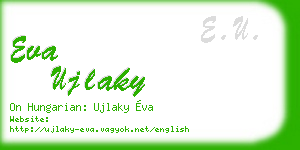 eva ujlaky business card